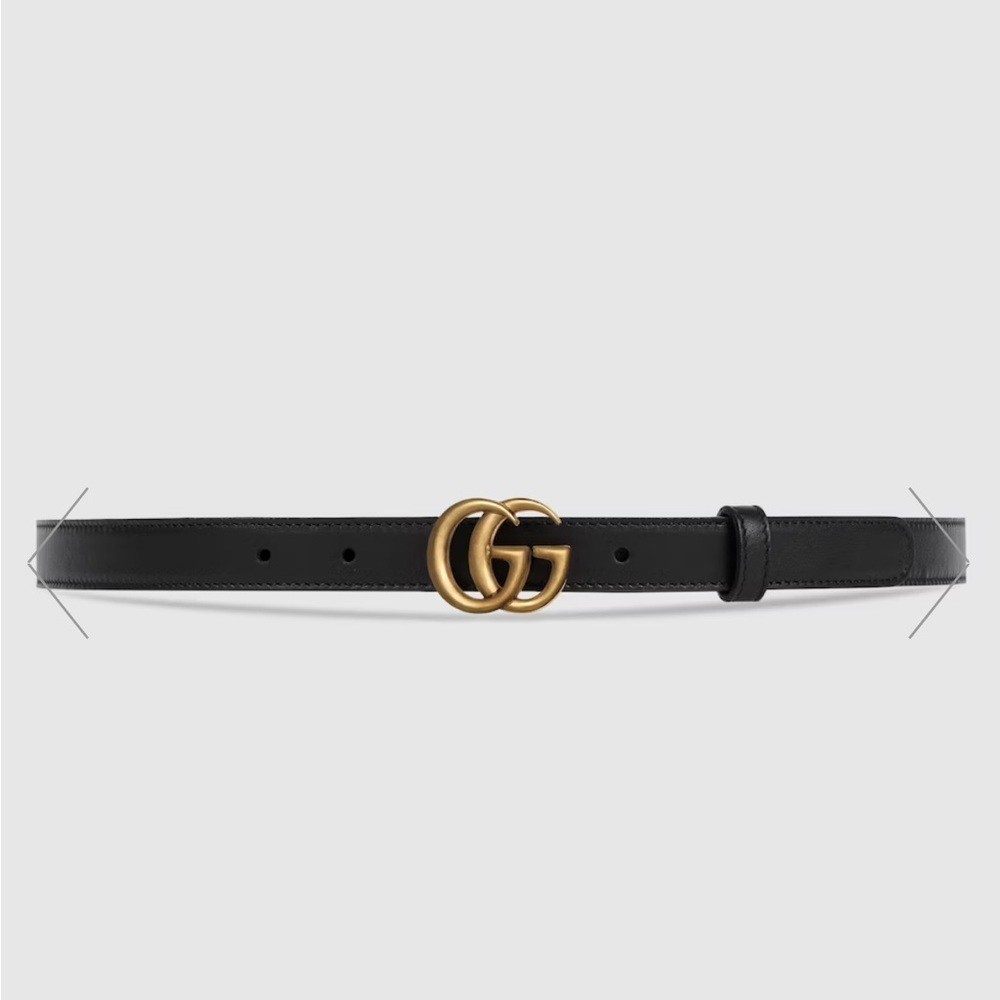 Gucci GG Marmont Thin Leather Belt Women Size 70